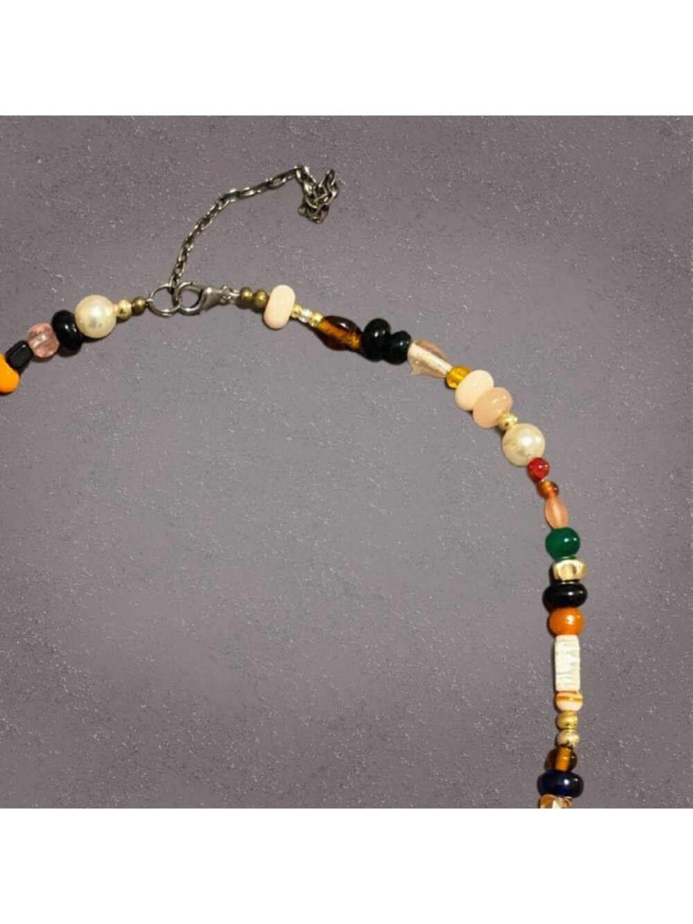 Handmade Multicolor Mixed Bead Necklace - Picture 5 of 5